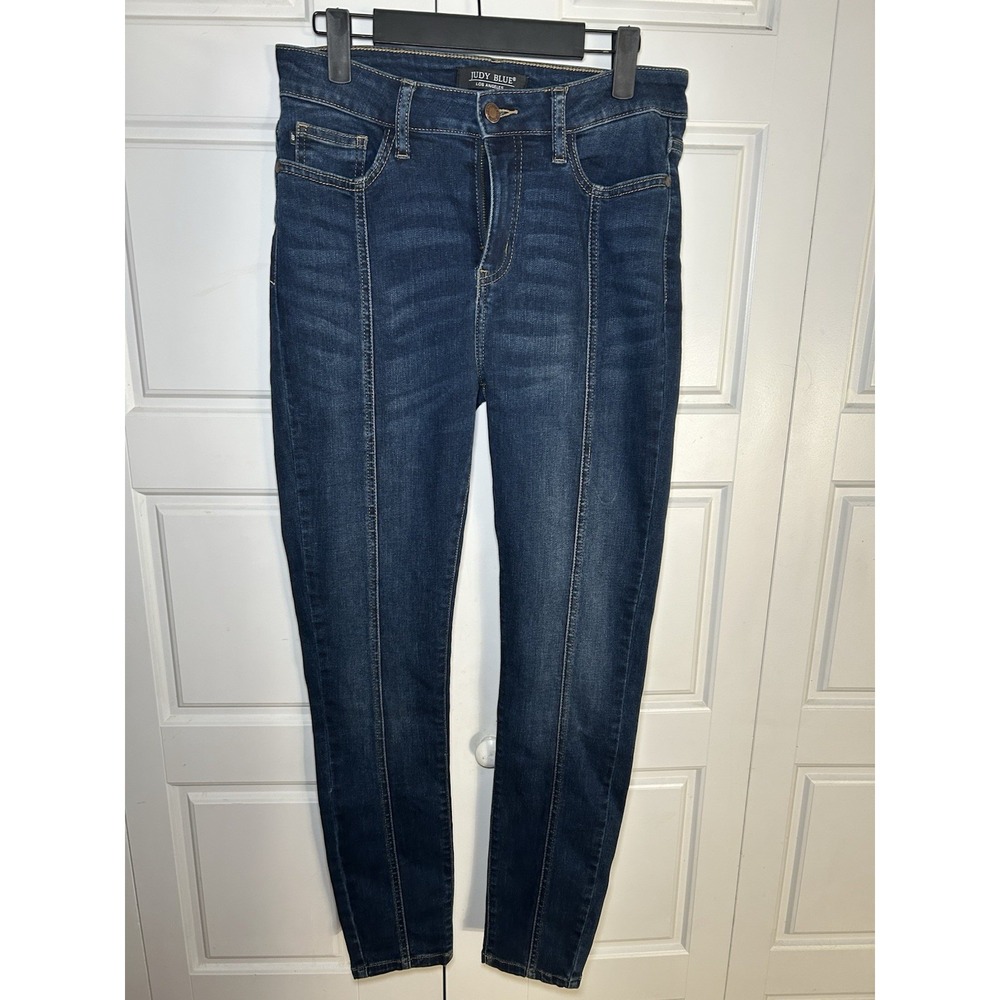 Judy Blue High-Rise Skinny Jeans 🖤 Pintuck Mid-Seam Dark Wash 5/27